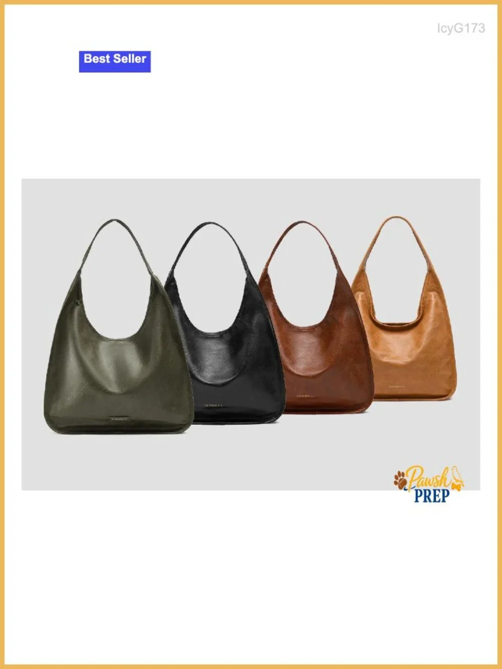 Vegan Leather Hobo Bag Shoulder Tote with Detachable Pouch
